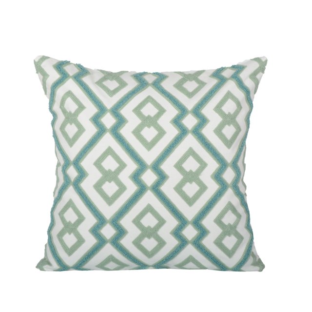 Juego de 2 fundas de almohada decorativas bordadas, almohadas decorativas, cojines sin relleno incluido, 18 x 18, color verde