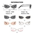 thumbnail image 4 of UV400 Rimless Shades Eyewear Y2K Sunglasses Wrap Around Sun Glasses 2000'S Punk Sunglasses C2, 4 of 8
