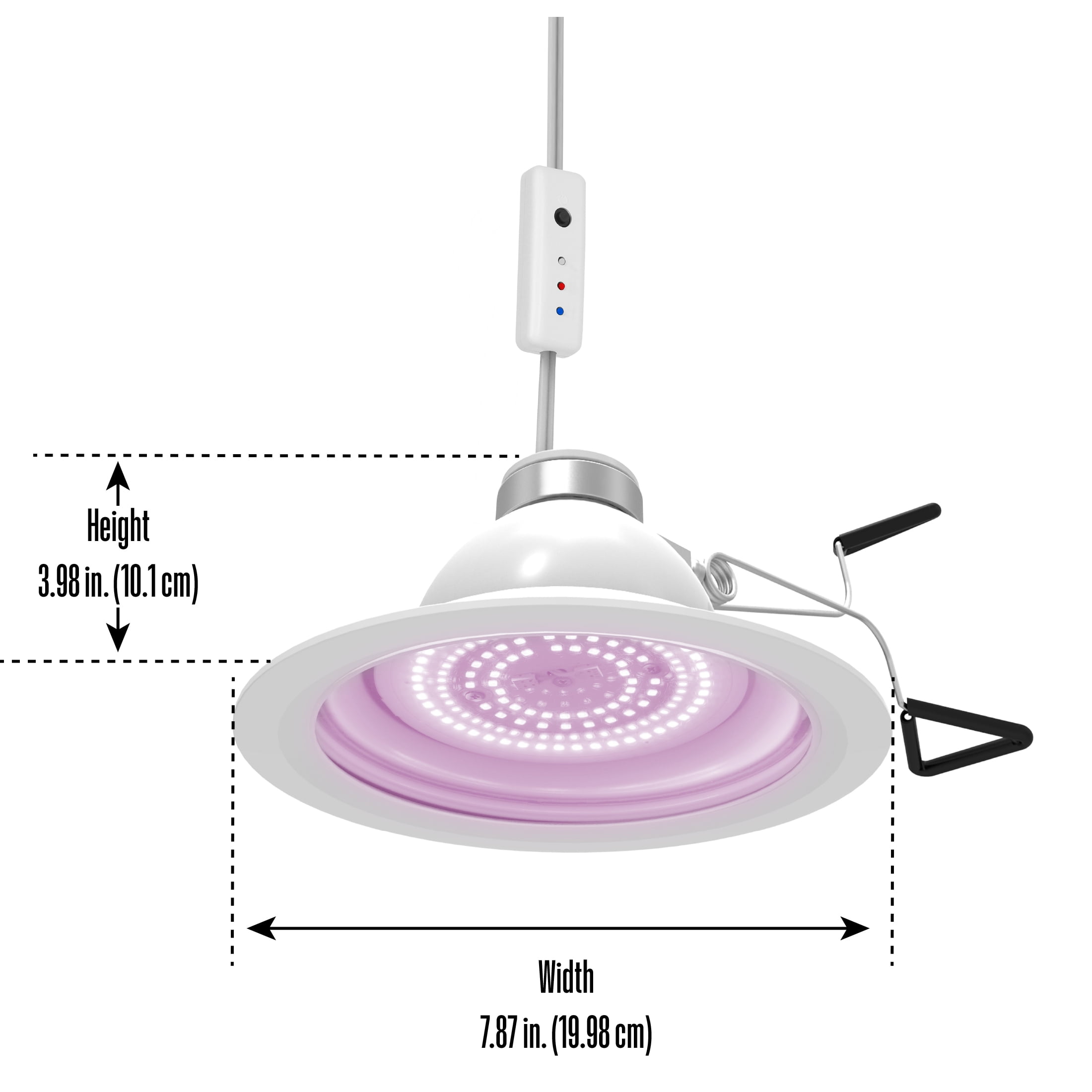(2 pack) Feit Electric 8" inch Assembled Product Height - 32W Adjustable Full Spectrum LED Clamp Grow Light