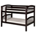 thumbnail image 2 of Camaflexi Twin over Twin Low Bunk Bed - Arch Spindle Headboard - Cappuccino Finish, 2 of 7