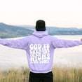 thumbnail image 2 of PMVFHDE Men's Solid Color Letter Print Long Sleeve Casual Hooded Sweatshirt Pullover for Everyday Purple,XXL, 2 of 4
