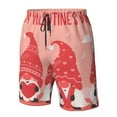 thumbnail image 3 of Wukai Gnomes Hold The Letters LOVE Print Beach Trunks with Compression Liner Swimsuit Quick Dry Beach Sports Shorts with Pocket-3X-Large, 3 of 8