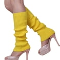 thumbnail image 4 of Biplut 1Pair Women Winter Warm Vertical Stripes Solid Candy Colors Leg Warmers Knitting Socks for Home, 4 of 13