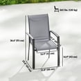 thumbnail image 3 of Outsunny Patio Chairs Set of 4, Stackable Outdoor Dining Chairs, Grey, 3 of 10