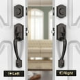 thumbnail image 3 of Front Door Lock Set, Oil Rubbed Bronze Front Door Handle and Deadbolt Set, Vintage Exterior Door Lock Set, Door Handle Exterior Reversible for Right&Left Door, 3 of 7