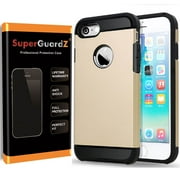 For iPhone 8 / iPhone 7 Case, SuperGuardZ Heavy-Duty Anti-Shock Protective Cover Armor Guard Shield[Gold] + LED Stylus Pen