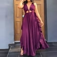 thumbnail image 1 of Fankiway Mode Femmes Robe Débardeur Sans Manches Col en V Été Confortable Couleur Décontractée Robes d'Été pour Femmes Liquidation Robes pour Femmes Grande Taille Liquidation, 1 of 8