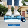 thumbnail image 3 of Botella de agua de plástico de gran capacidad para hombre, portátil, para deportes al aire libre, fitness, gran espacio, 2000 ml, 3 of 5