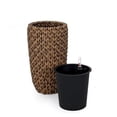 thumbnail image 2 of 14.6" Self-watering Wicker Planter - Garden Decoration Pot - Natural - Round, 2 of 5