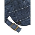 thumbnail image 5 of DLAPL Men's Cotton Flat Cap Summer Newsboy Beret Ivy Gatsby Cabbie Driving Hat (Plaid Blue), 5 of 5