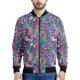 thumbnail image 2 of Chaquetas con estampado de plumas bohemias para hombre, sudadera de manga larga con estampado 3D retro, chaqueta bomber de calle de gran tamaño con cremallera, 2 of 5
