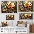 thumbnail image 4 of Designart "Meadow of Poppies Golden Grey I" Floral Framed Wall Art Decor - Traditional Yellow Poppies Hallway Framed Wall Art Decor, 4 of 6