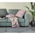 thumbnail image 3 of Pond Peacock Throw Pillow in Pink Gray Sky Blue Cream 16x16, 3 of 5