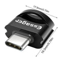 thumbnail image 2 of Essager Adaptador OTG para teléfono móvil tipo c a convertidor USB conector adaptador USB 3.0 tipo c para teléfono móvil, negro, 2 of 2