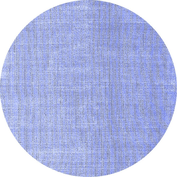 Ahgly Company Machine Washable Indoor Round Oriental Blue Industrial Area Rugs, 5' Round