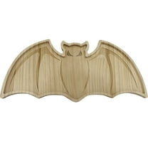 SDJMa Halloween Wooden Platters, 6.7"x14.4" Halloween Bat Wood Charcuterie Boards, Halloween Party Serving Tray Plate for Fruit Salad Meat Cheese Dinner Decoration
