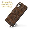 thumbnail image 3 of Wood phone case for iPhone XR compatible protective cell phone cover shockproof slim fit laser engraved Elephant Pattern design Black wood case for Men & Women by CaseYard, 3 of 7