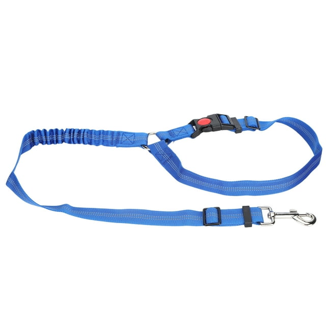 Cinturón de seguridad para mascotas Bling Bling con reposacabezas ajustable color azul