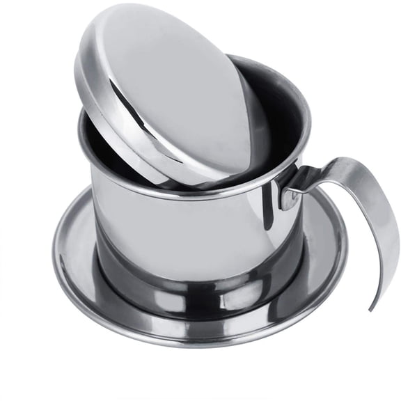 CATPAN Coffee Maker Pot, Stainless Steel Vietnamese Coffee Drip Filter Maker Single Cup Coffee Drip Brewer Portable for Home Kitchen Office Outdoor Use Best Gift Choice for Baristas Coffee