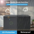 thumbnail image 4 of Segmart 90 Gallon Deck Box, All-Weather Outdoor Storage Box for Patio Furniture Cushions, Garden Tools & Pool Toys, Lockable Resin Storage Box, Waterproof & Tool-Free Assembly - Gray, 4 of 7
