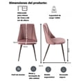 thumbnail image 5 of HOMYLIN Sillas de Escritorio Set 2, Terciopelo Ergonómico y Pata Metal Para Oficina Conference Sala de recepción reuniones, Rosa, 5 of 5