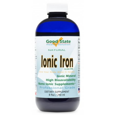Good State liquide ionique minéraux - Fer - (48 jours à 10 mg et 2 mg d'acide fulvique.) (8 fl oz)