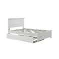 thumbnail image 2 of Max & Lily Full Size Bed Frame with Trundle, Solid Wood Platform Bed, White Wash, 2 of 7