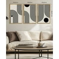 thumbnail image 3 of Drsoum Large 24x36in3pcs Natural Framed Black Minimalism Abstract Boho Wall Art Bohemian Decor Ready To Hang, 3 of 9