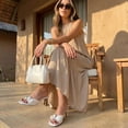 thumbnail image 5 of Cushionaire Belle Kitten Heels for Women with Buckle Accent, Comfortable Mule Dressy Womens Sandals, 5 of 21