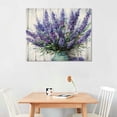 thumbnail image 2 of Acheng Lavender Wall Art Bathroom Decor Blue Flowers Canvas Picture Watercolor Painting Canvas Prints Bedroom Wall Decor Modern Blossom Canvas Art for Office Kitchen Home Decoration 20x16in, 2 of 6