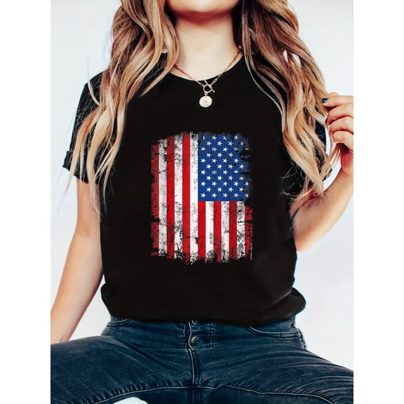 Vintage American Flag 4th of July Family T-Shirt