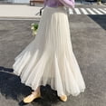 thumbnail image 2 of YUEHUA Women's A-Line Fairy Patterned Elastic High Waist Ruffle Tulle Layered Midi Skirt Elegant Smock Vacation Outfits Dress, 2 of 5