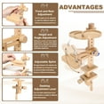 thumbnail image 3 of Uxcell Embroidery Hoop Stand, Adjustable Beech Wood Cross Stitch Holder with Storage Tray, 3 of 7