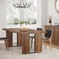 thumbnail image 4 of Tribesigns 71" Dining Table for 6 to 8 People, Farmhouse Rectangle Kitchen Table for Kitchen, Brown, 4 of 5