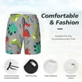 thumbnail image 5 of Haiem Cute Dinosaur Men'S Quick-Dry Swim Trunks: Comfortable Beach Shorts With Mesh Lining And Pockets - Ideal For Swimming And Sunbathing X-Large, 5 of 9