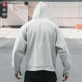 thumbnail image 4 of Chbgutlmr Hoodies for Men Long Sleeve Cropped Pullover Fall Loose Casual Plain Basic Workout Athletic Sweatshirts, 4 of 8