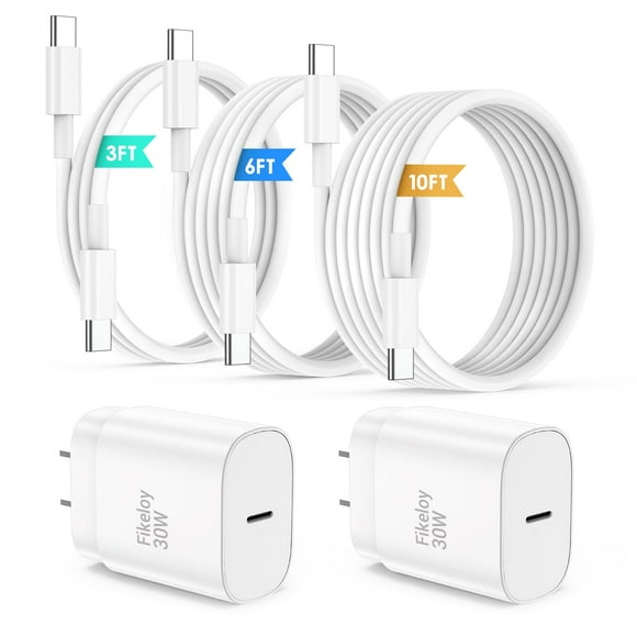 Cargador Fikeloy 30W USB-C de carga rápida para iPhone 16/15