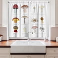 thumbnail image 2 of Ambesonne Mushroom Kitchen Curtains, Blusher Boletus Sketch, 55"x39", Multicolor, 2 of 3