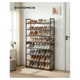 thumbnail image 2 of Shoe Rack, 8-Tier Shoe Organizer, Metal Rack for Garage, Set of 2, 4-Tier Stackable Shelf, with Adjustable Flat or Angled Shelves, 32-40 Pairs, Bronze ULMR08A, 2 of 4
