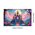 thumbnail image 3 of LUUFILx Castle Fantasy Backdrop Kids Birthday Party Decorations Fairy Tale Princess Photography Background Magical Enchanted Scene Banner Event Supplies, 3 of 9