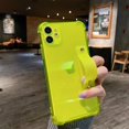 thumbnail image 3 of Soft Wrist Strap Phone Case For iPhone 11 12 13 14 Pro Max X XR Xs Max 7 8 Plus SE 2020 Mini Kickstand Transparent Bumper Cover, 3 of 5