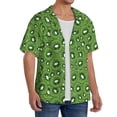 thumbnail image 2 of Balery Kiwi Fruit Camisa Casual de Manga Corta con Botones para Hombre, Texturizada, Estilo Cubano, para Playa, Verano-4X-Large, 2 of 5