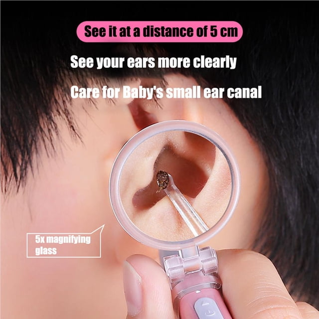 stanreset Ear Spoon with LED Light Earwax Remover Earpick Lighted Curette Ear Wax Removal Tool Ear Tweezers