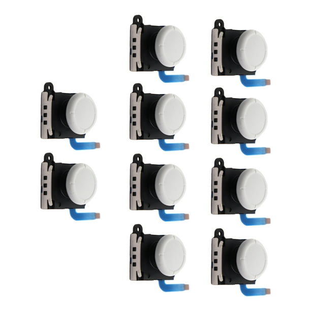 Sidaley Joystick analógico de 10 Uds con empuñaduras de palanca de mando, módulo de botón de repuesto con Sensor, accesorio de herramienta Videojuegos y accesorios Blanco