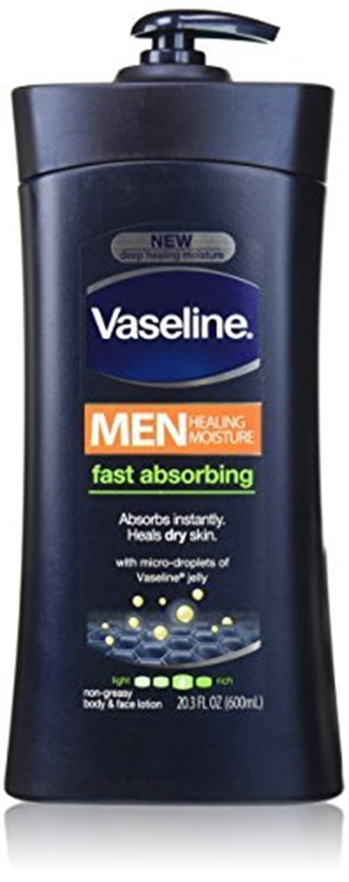 Vaseline Men Fast Absorbing Body & Face Lotion 20.3 oz
