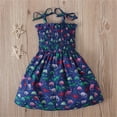thumbnail image 4 of pop seller Cute Dress For Girls Adjustable Tie Shoulder Dress Smocked Strapless Girl Dress, 4 of 9