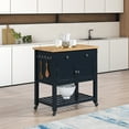 thumbnail image 2 of Stirling Kitchen Cart in Engineered Wood Blue Finish, 2 of 14
