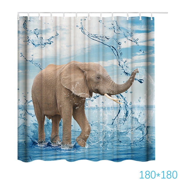 Cortina de ducha estampada Cortina de baño impermeable Cortina de baño de poliéster Tipo 5 180x180cm Vogacara HA6769-09B