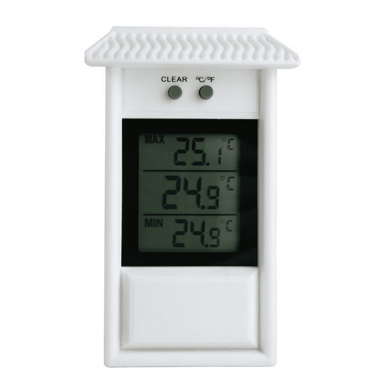 Digital Max Min Greenhouse Thermometer for Indoor or Outdoor Use Easily  Wall Mounted 
