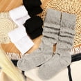 thumbnail image 3 of 3 Pairs Slouch Socks Scrunch Socks Cotton Knit Boot Socks Soft Long Socks Winter Stacked Socks for Women, 3 of 7
